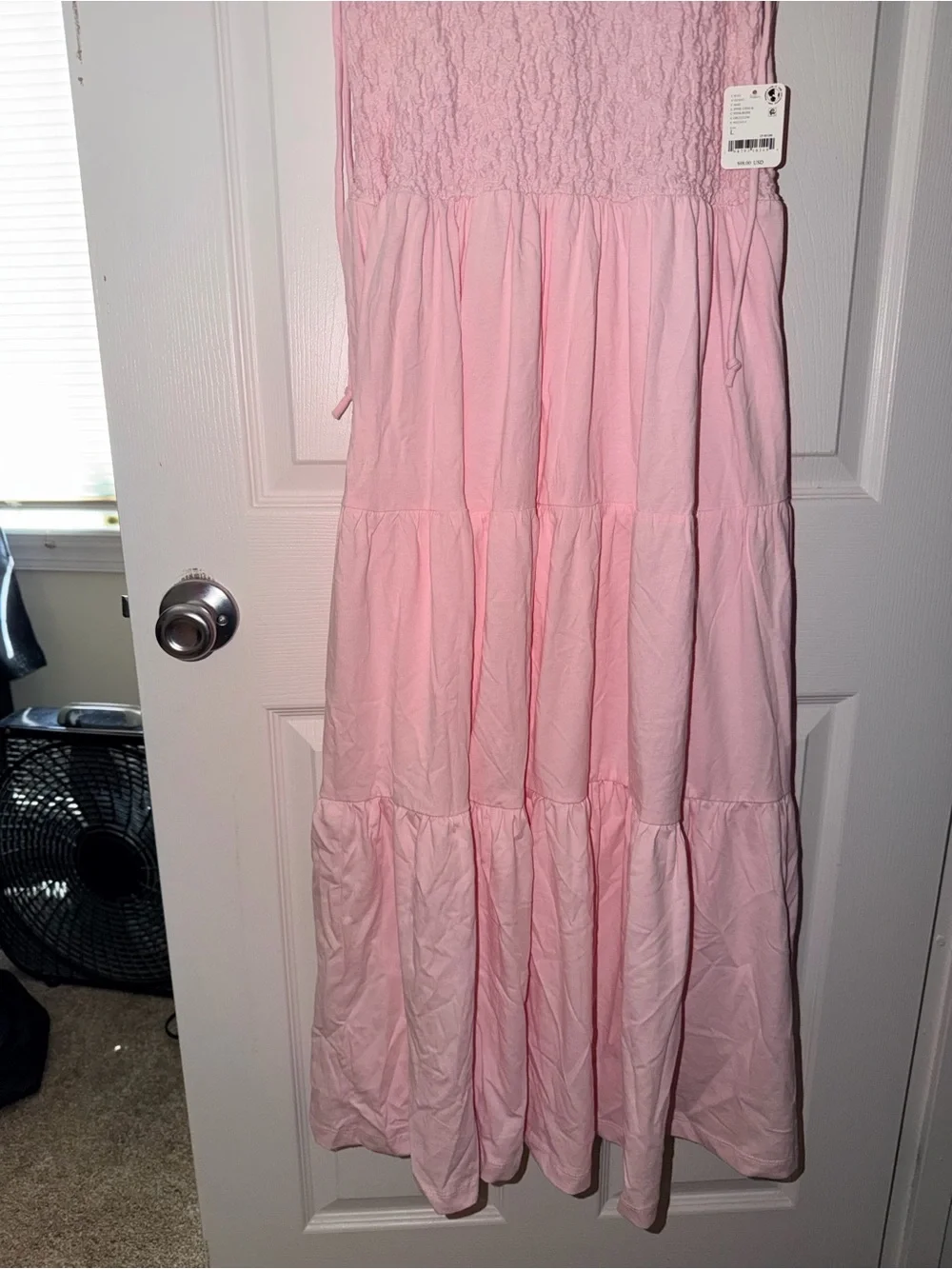 Free People Light Pink Tiered Maxi Dress